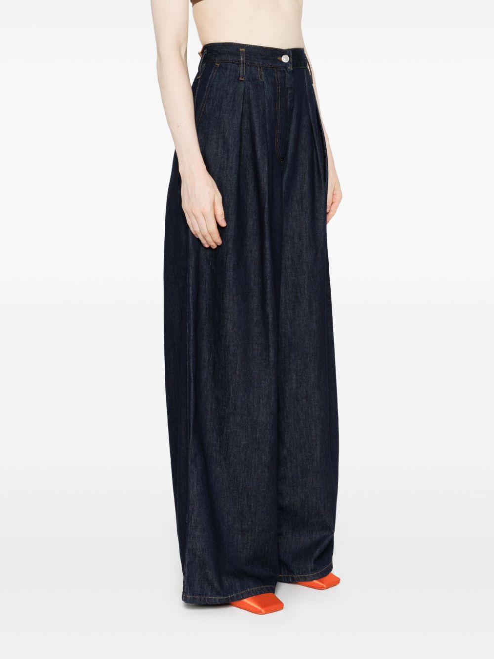 DRIES VAN NOTEN - Women Pleated Wide-Leg Pants