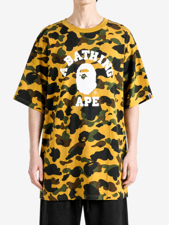 Yellow t-shirt, full body view