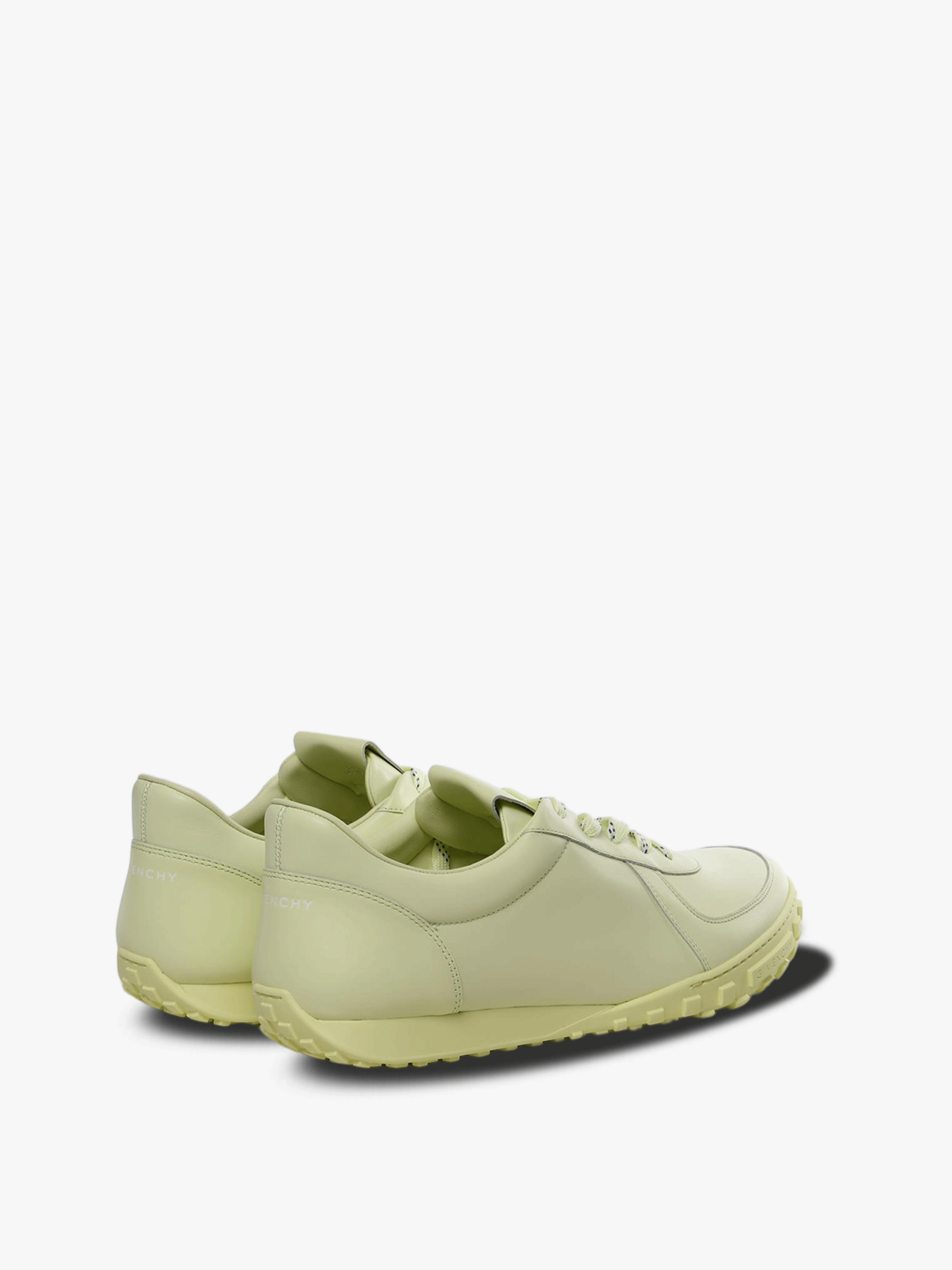 Green sneakers, front view