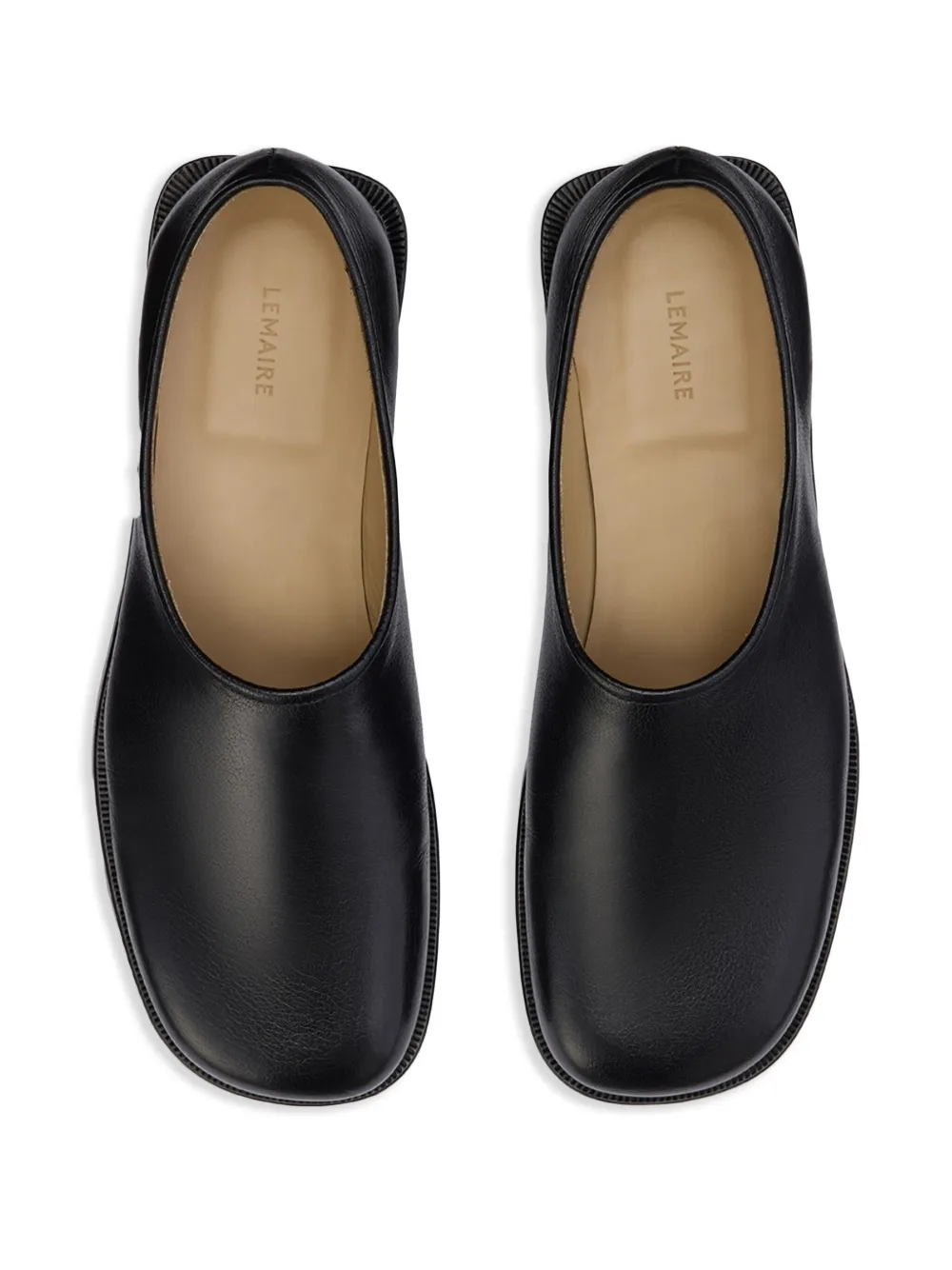 Black shoes, upper view