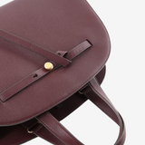 Burgundy bag, front view