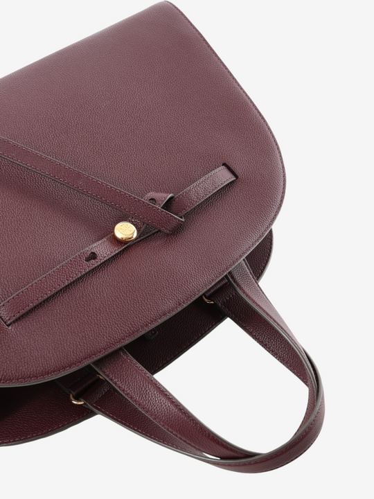 Burgundy bag, front view