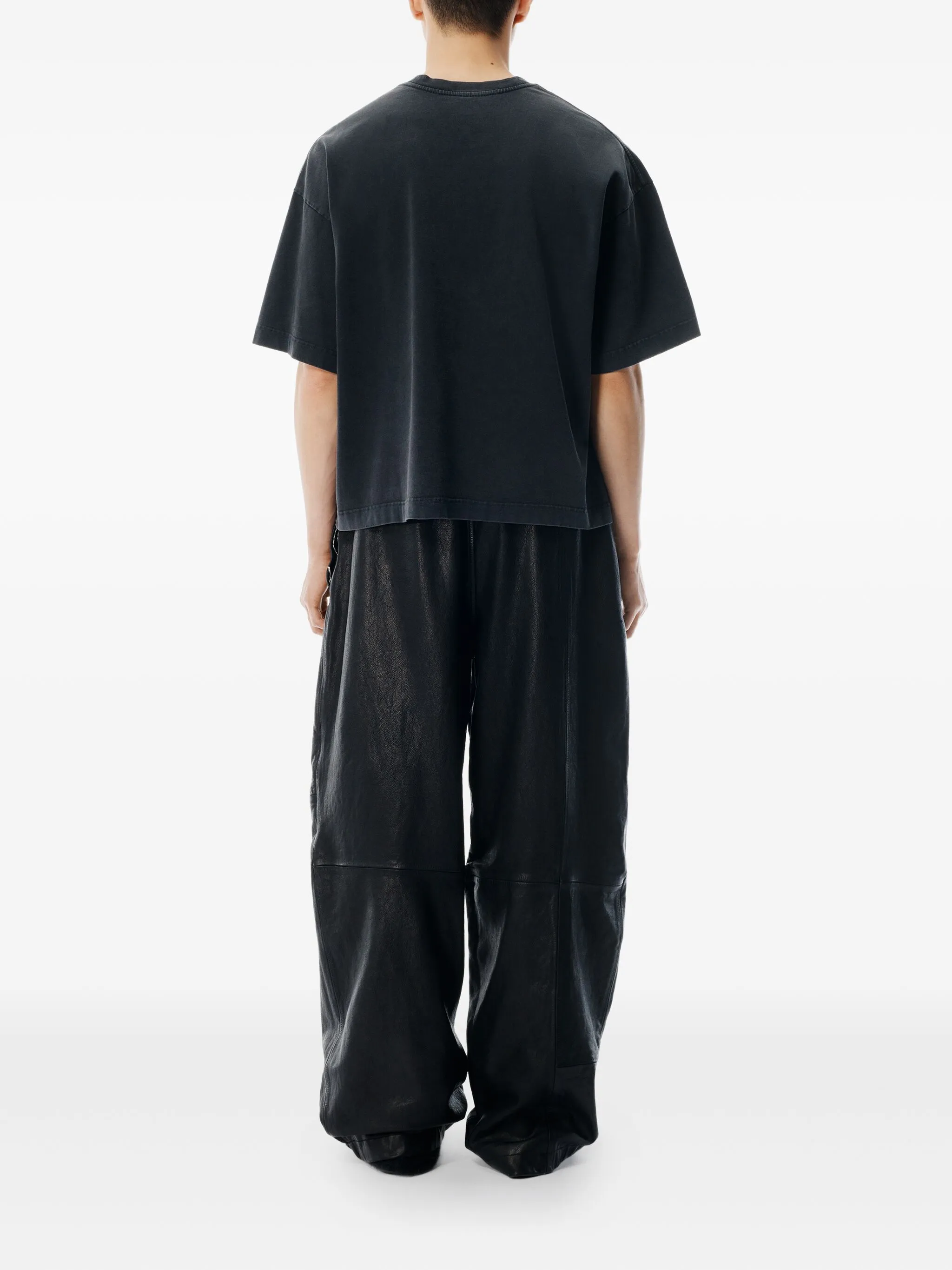 Black shirt, full body view