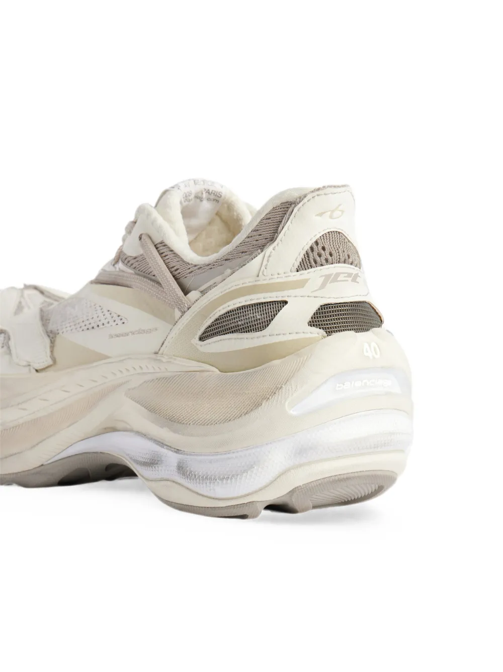 Tan shoes, side view