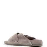 Grey sandals, side view