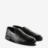 Black loafers,side view