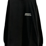 black t-shirt, front view
