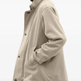 AURALEE - Men Rvrsble Wool Twisted Twill Sheep Leather Hlf Coat