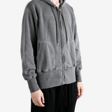Grey hoodie, full body view
