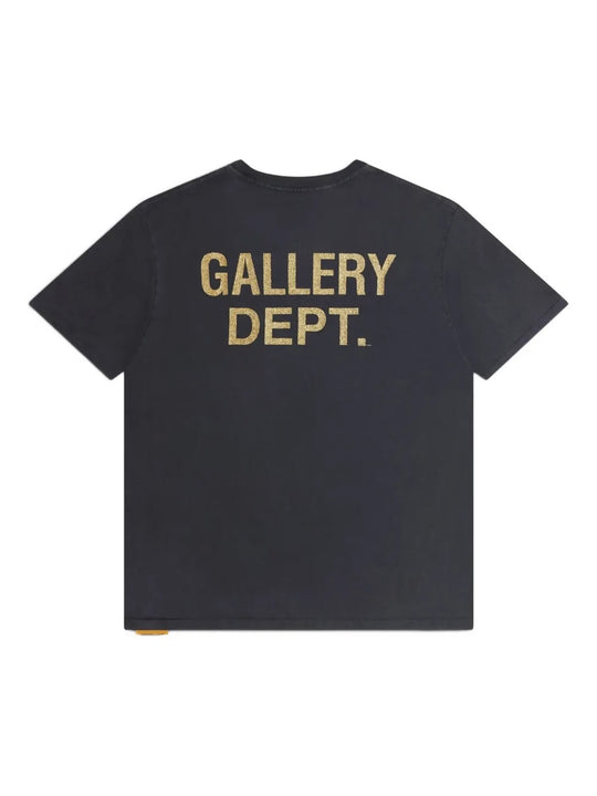 Black t-shirt, back view