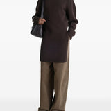 Brown sweater, full body view