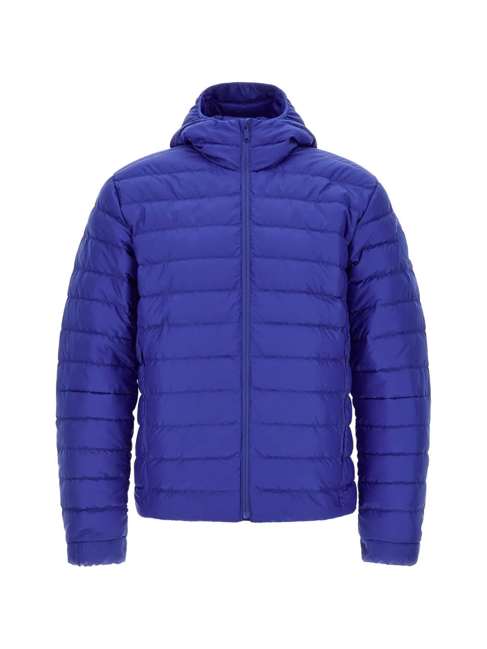Blue hoodie, front view