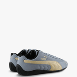 Blue shoes, side view