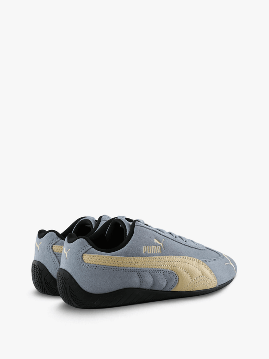 Blue shoes, side view