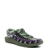 Green sandals, front view