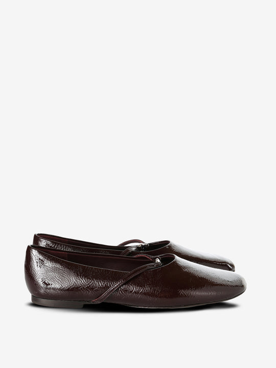Brown shoes, side view