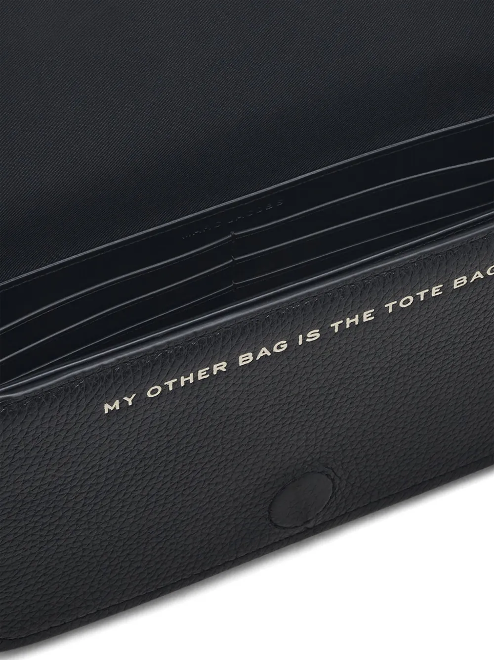 Close up of black bag,showing texture of the leather fabric