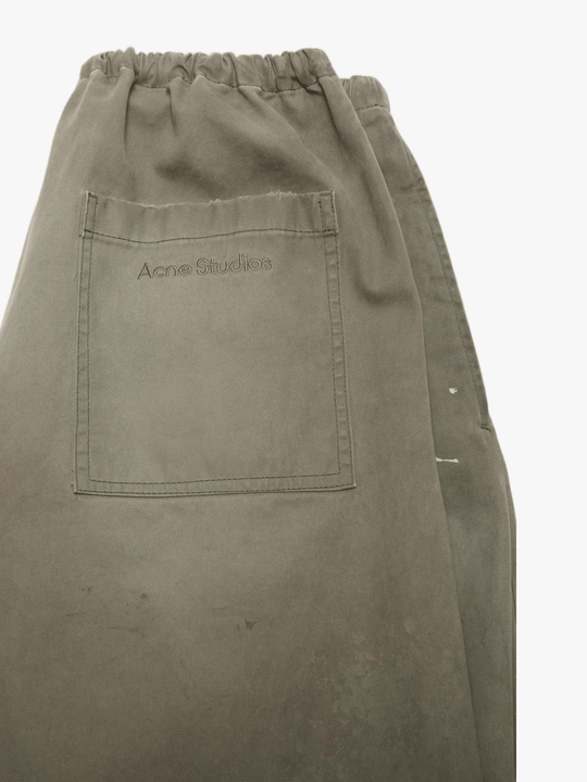 Green jeans, front view