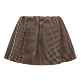 brown skirt, back view