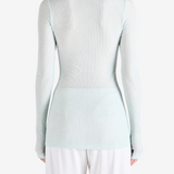 AURALEE - Women Wool Silk Soft Rib Long Sleeve Tee