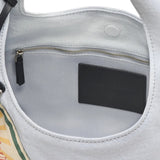 Close up of white bag, showing texture of the cotton fabric