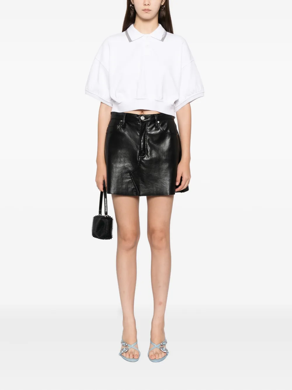 white t-shirts, full body view