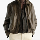 Brown jacket, full body view