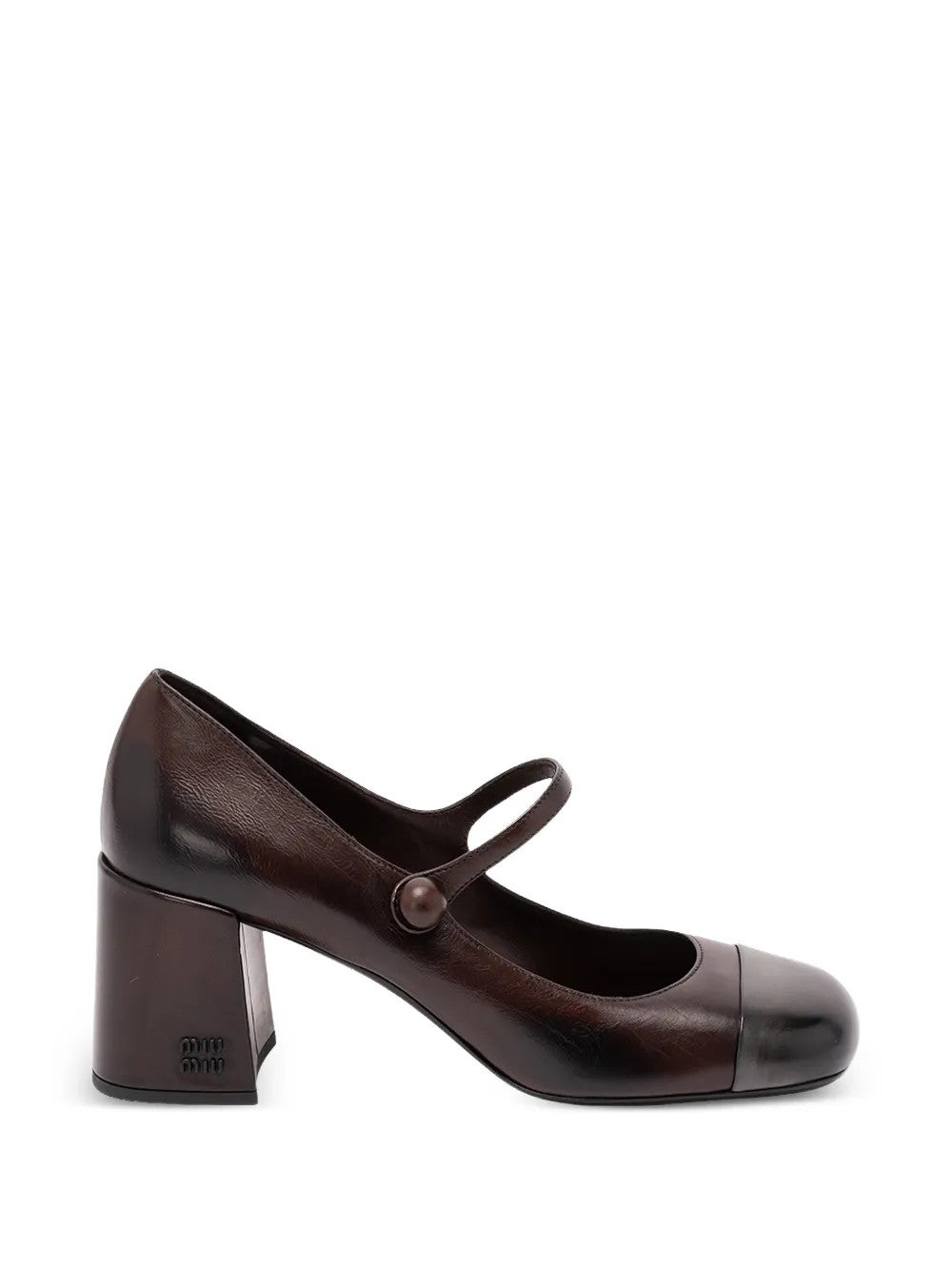 Brown heels, side view