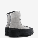 Grey boots, side view