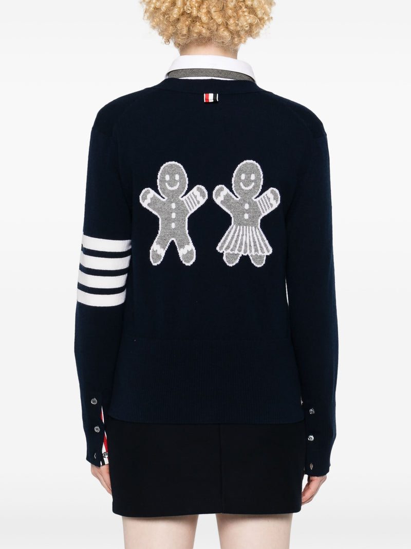 THOM BROWNE - Women Classic V Neck Cardigan