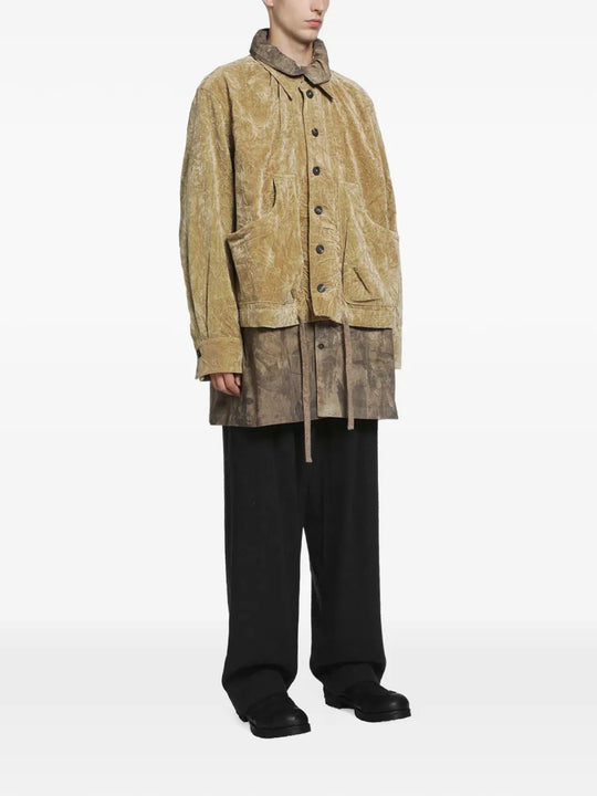 Tan jacket, front view