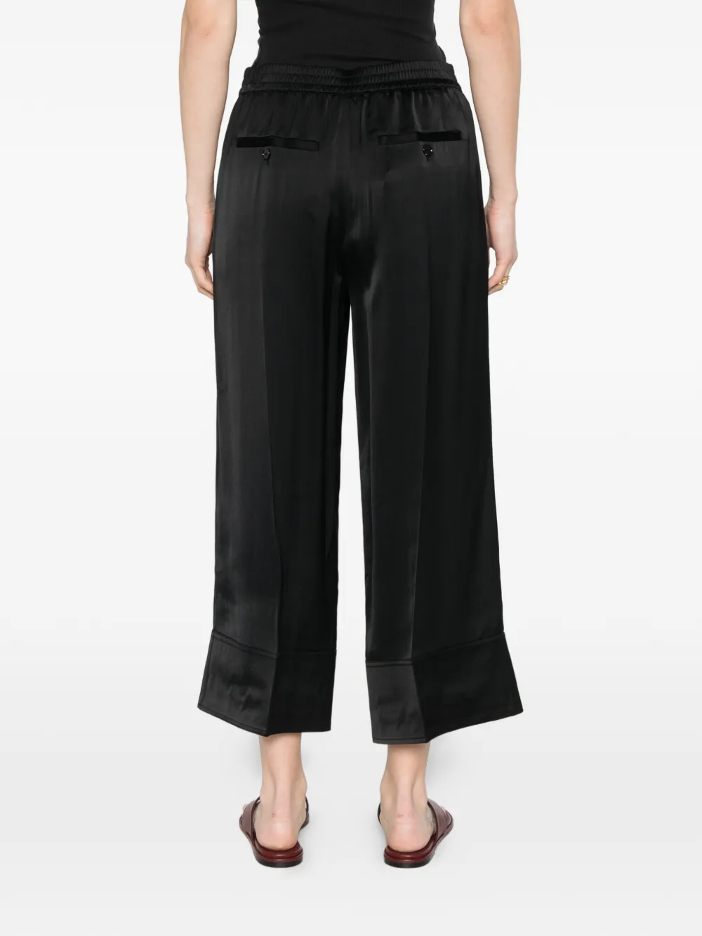 Black pants, back view