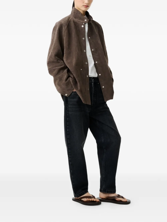 Brown jacket, full body view