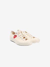 COMME DES GARCONS PLAY X CONVERSE - Chuck Taylor 70 Small Red Heart Low Top Sneakers