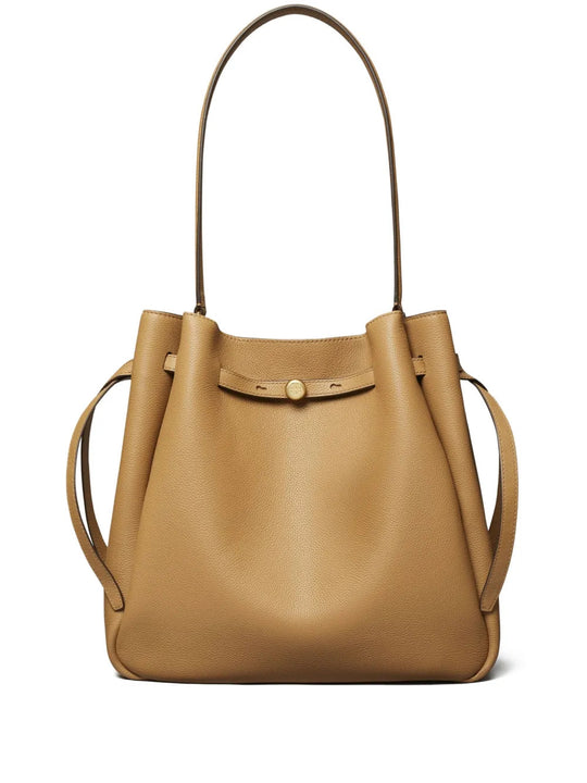 Tan bag, front view