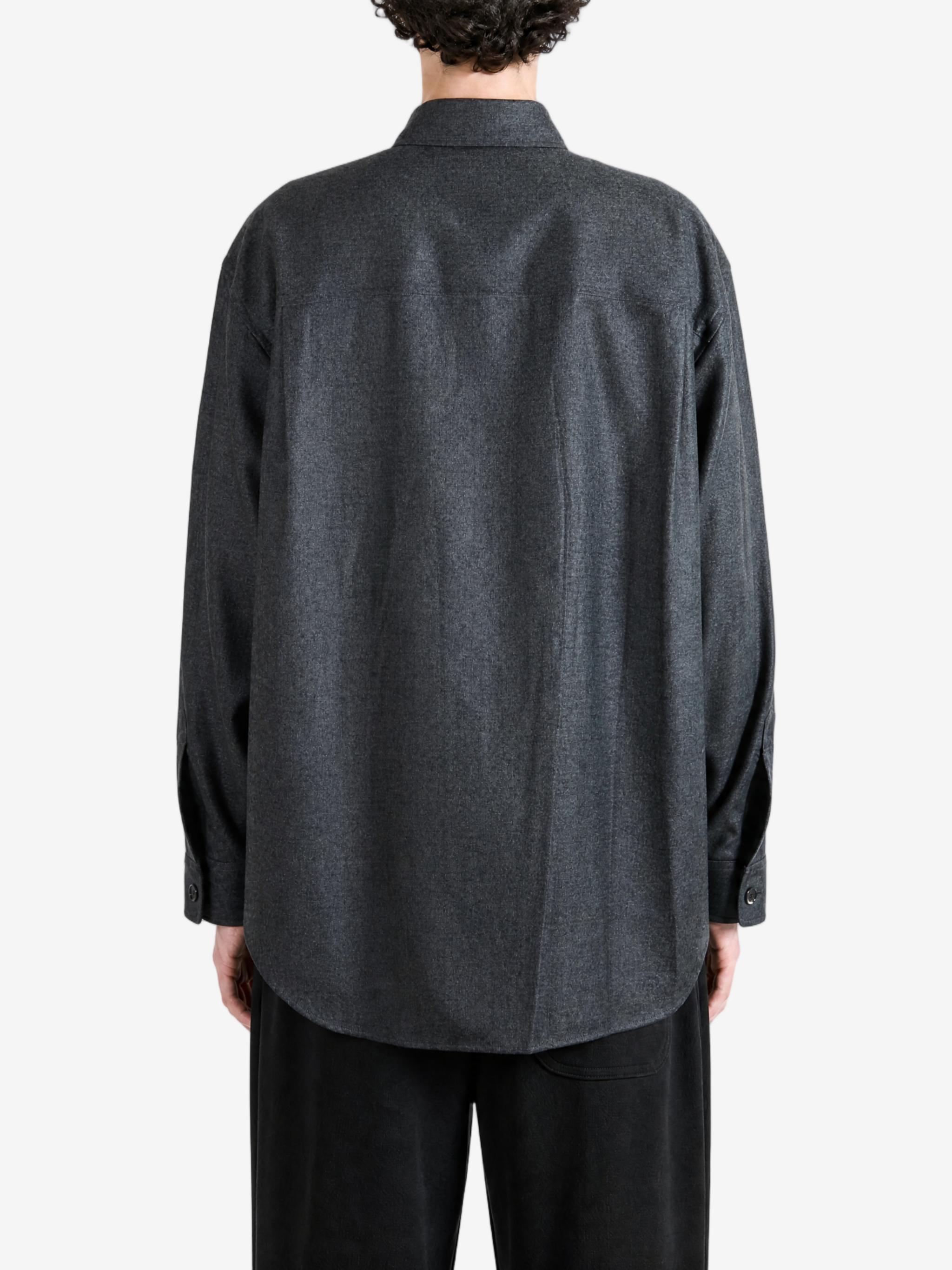 Grey shirt, full body view