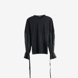 ANN DEMEULEMEESTER - Women Loes Boxy Fit Silkchiffon Lace Sleeves T-Shirt