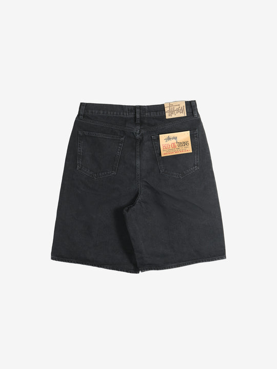 Black shorts, back view