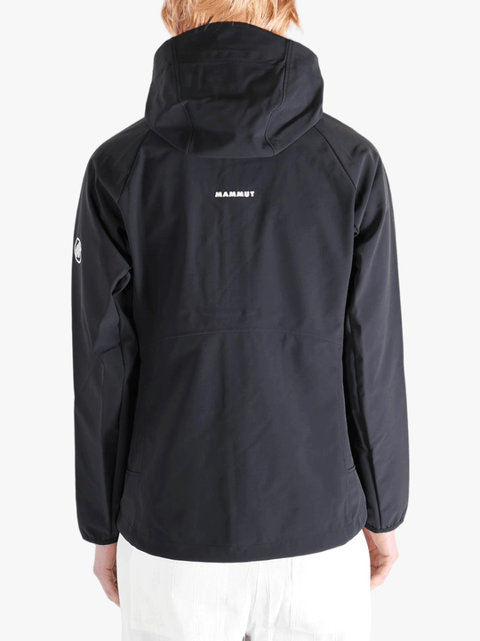 Black jacket worn by a person, showing the jacket's fit