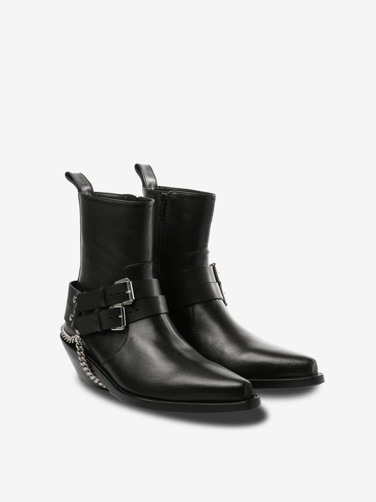 Black boots, side view