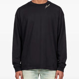 Black t-shirt, full body view