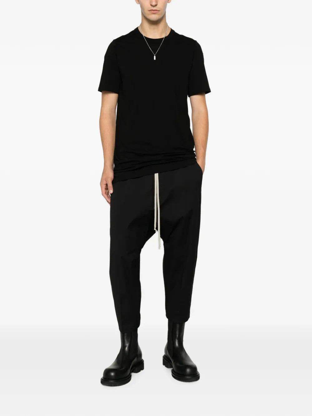 Black pants, full body view