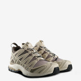 Tan sheakers,side view