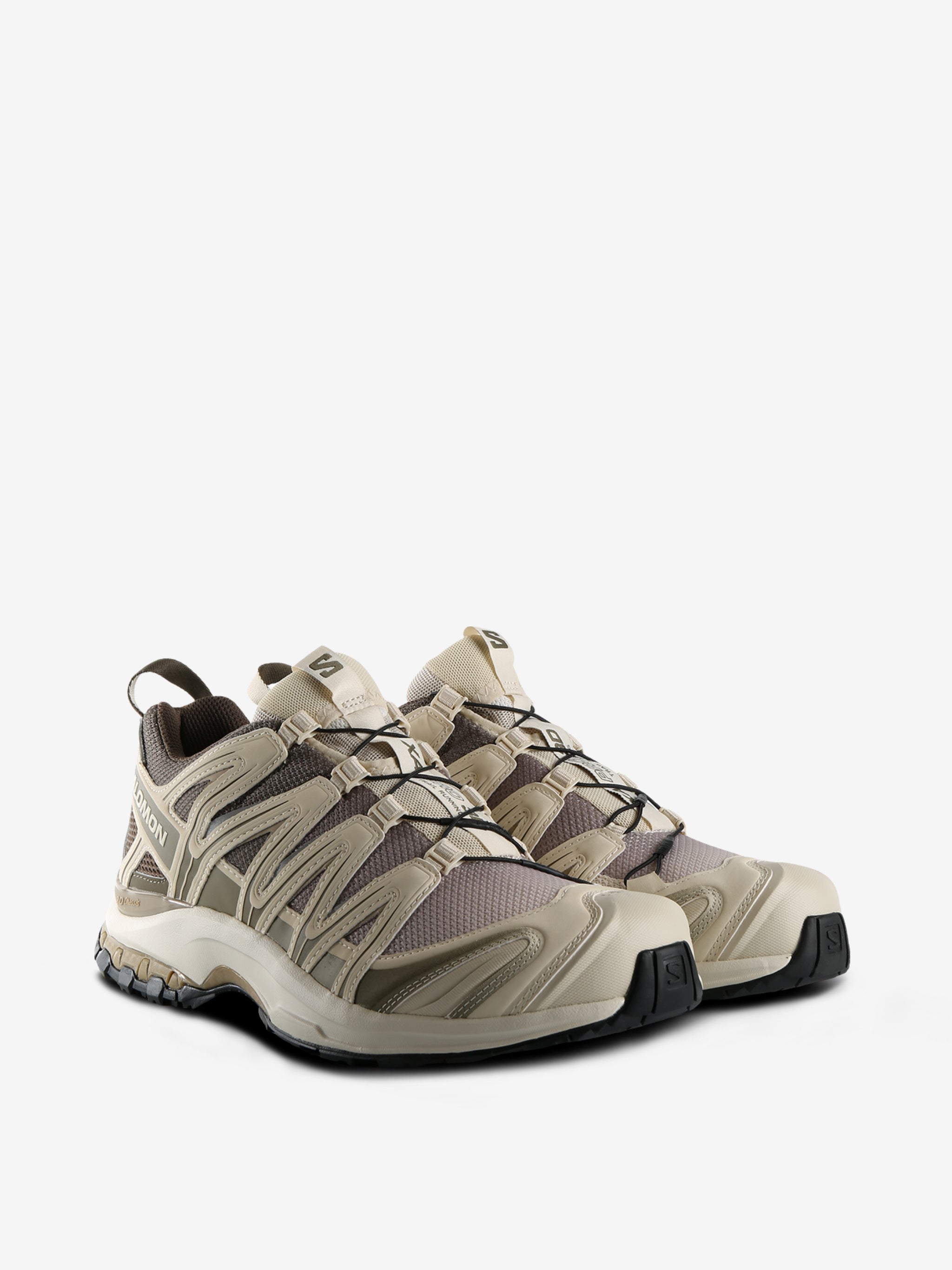 Tan sheakers,side view