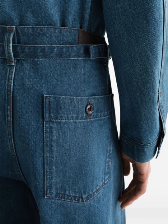 Blue pants, front view