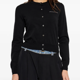 ALEXANDER WANG - Women Hotfix Logo Long Sleeve Crewneck Cardigan