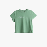 ALEXANDER WANG - Women Mirrored Logo Print Shrunken Tee