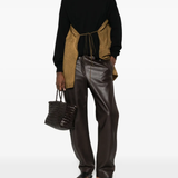 Black knitwear, full body view