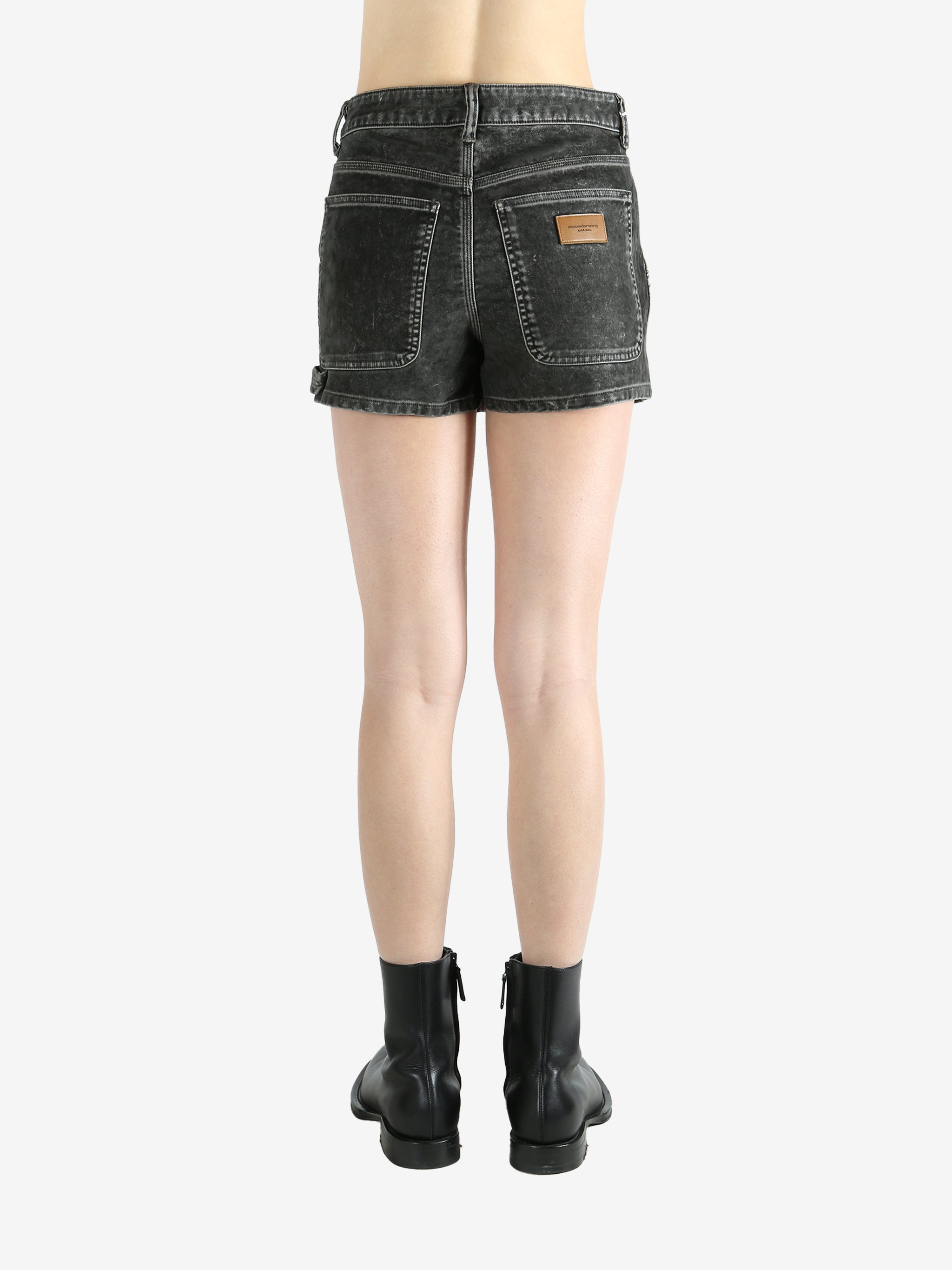 grey skirt worn by a person, showing the skirt fit