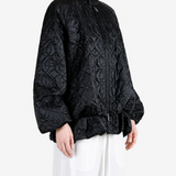 Black jacket worn by a person, showing the jacket fit